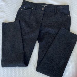 Eileen Fisher, Black Mini Camo Woven Pattern, Size 4